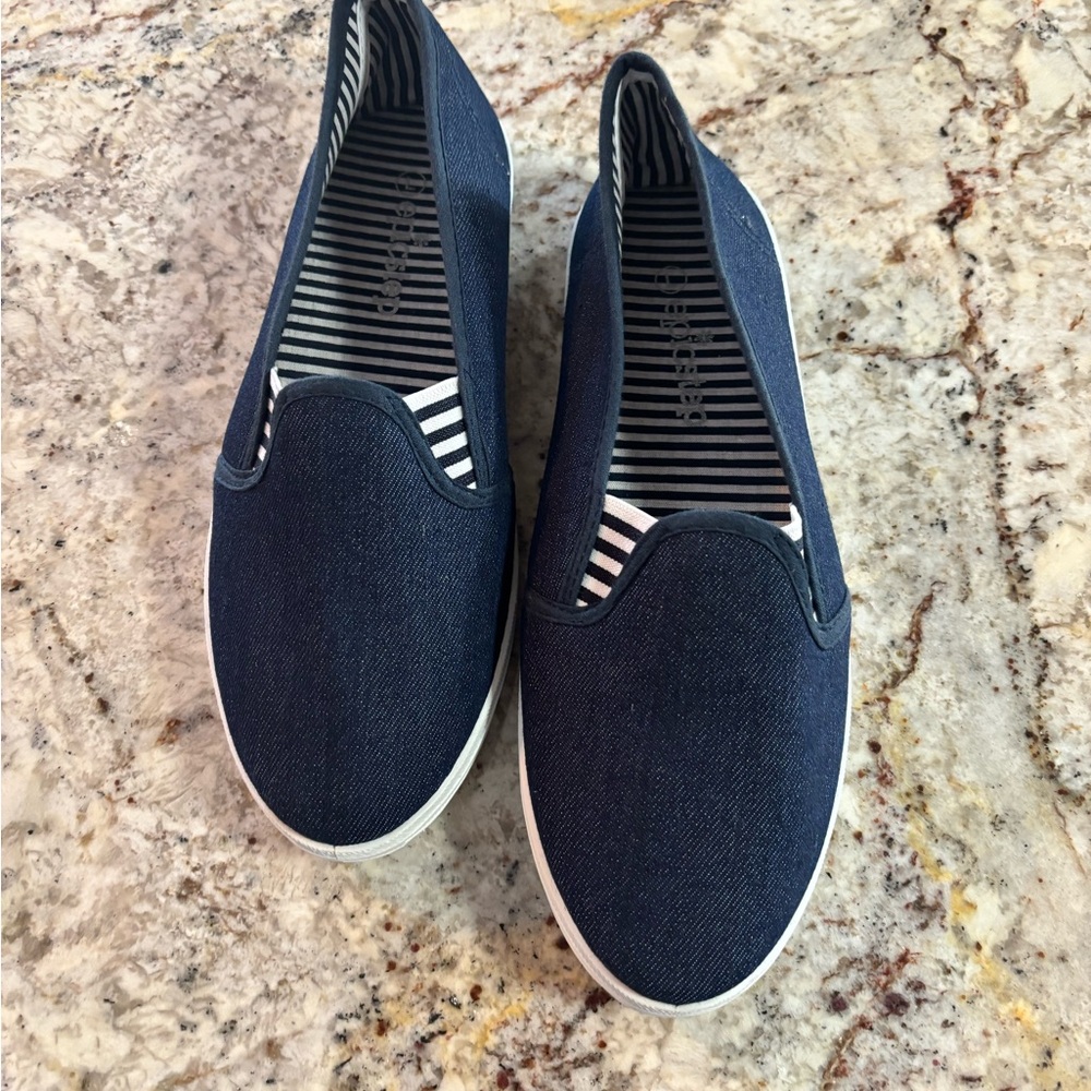 Navy Blue Slip-On Loafers